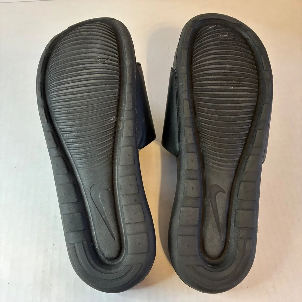 Nike Victori One Men 12 Black Slide Sandals CN9675-003 Triple Black Sport Shoes